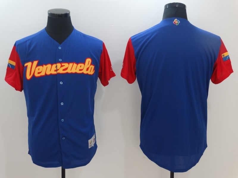 Men Venezuela Baseball Majestic Royal 2017 World Baseball Classic Replica Team Jersey